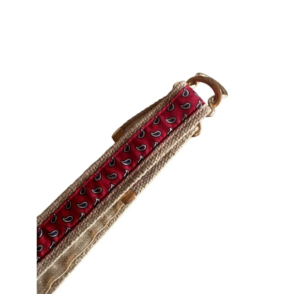 Ginnie O'Hansen Designs Belt Adjustable Stretch Interlock Red Blue Paisley Youth